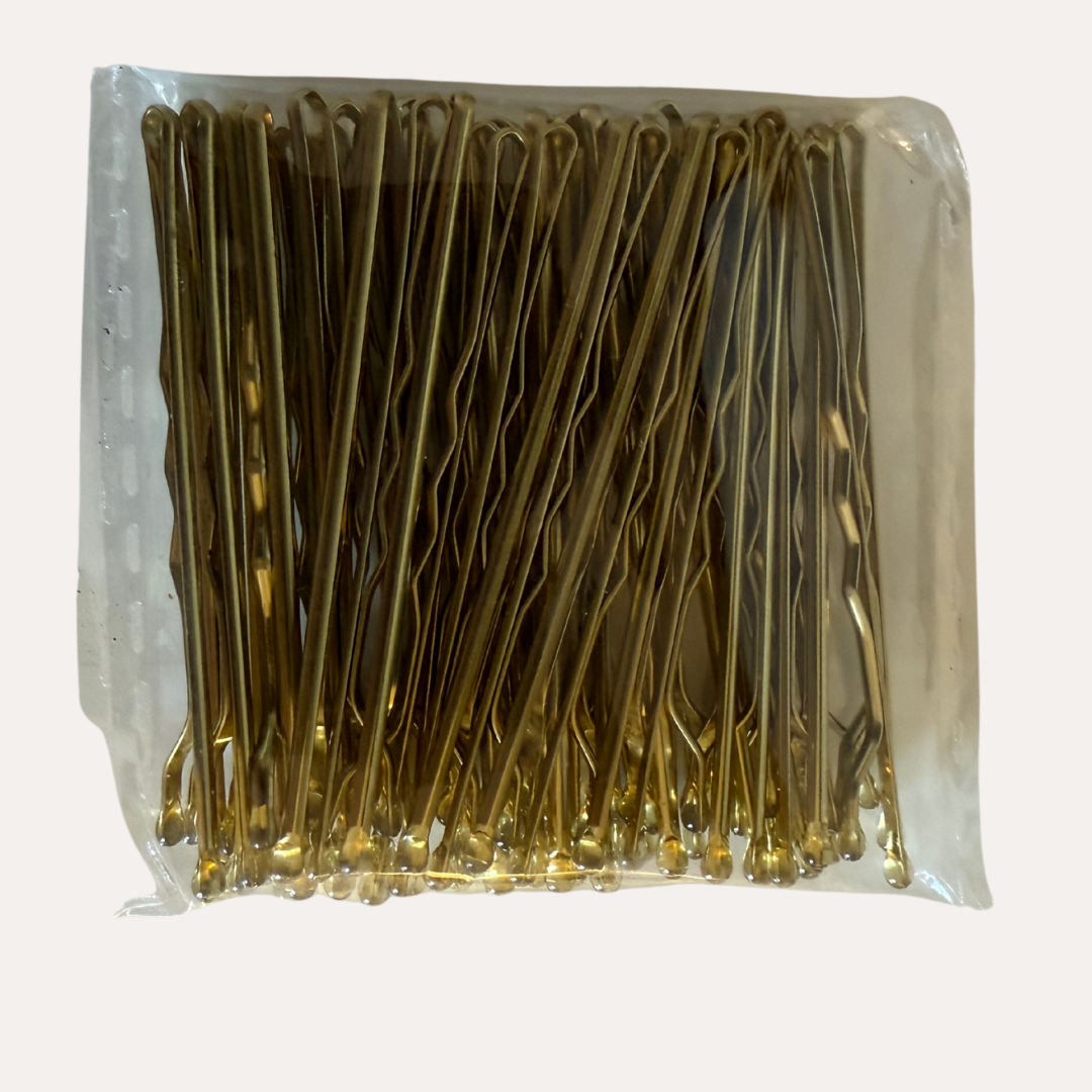 Waved Bobby Pins (Gold)