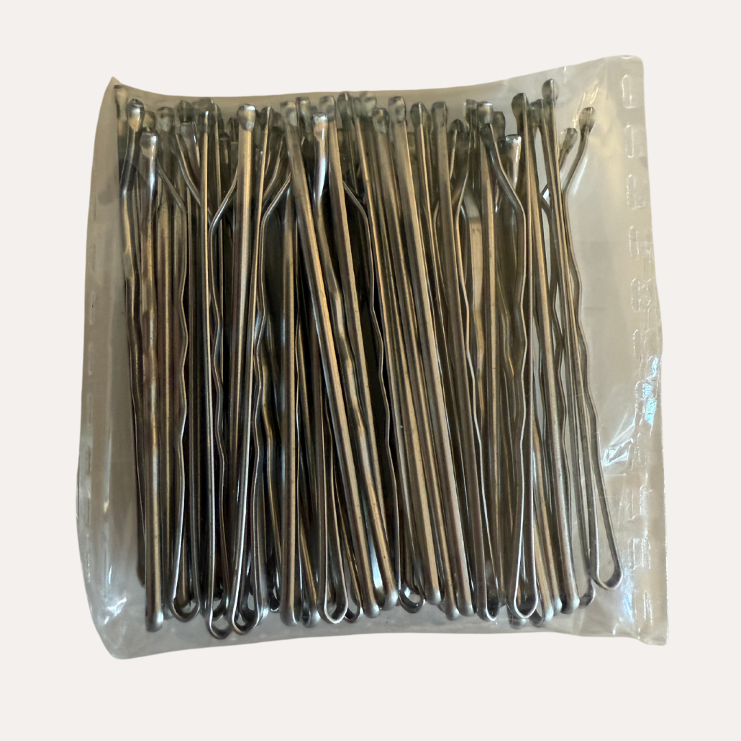 Waved Bobby Pins (Silver)
