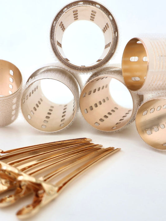 Mega Volume Set 12 Rollers (Cream & Gold)